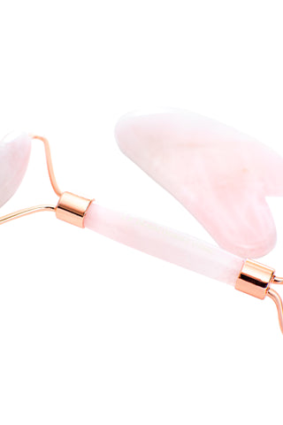 Rose Quartz Facial Roller & Gua Sha Set